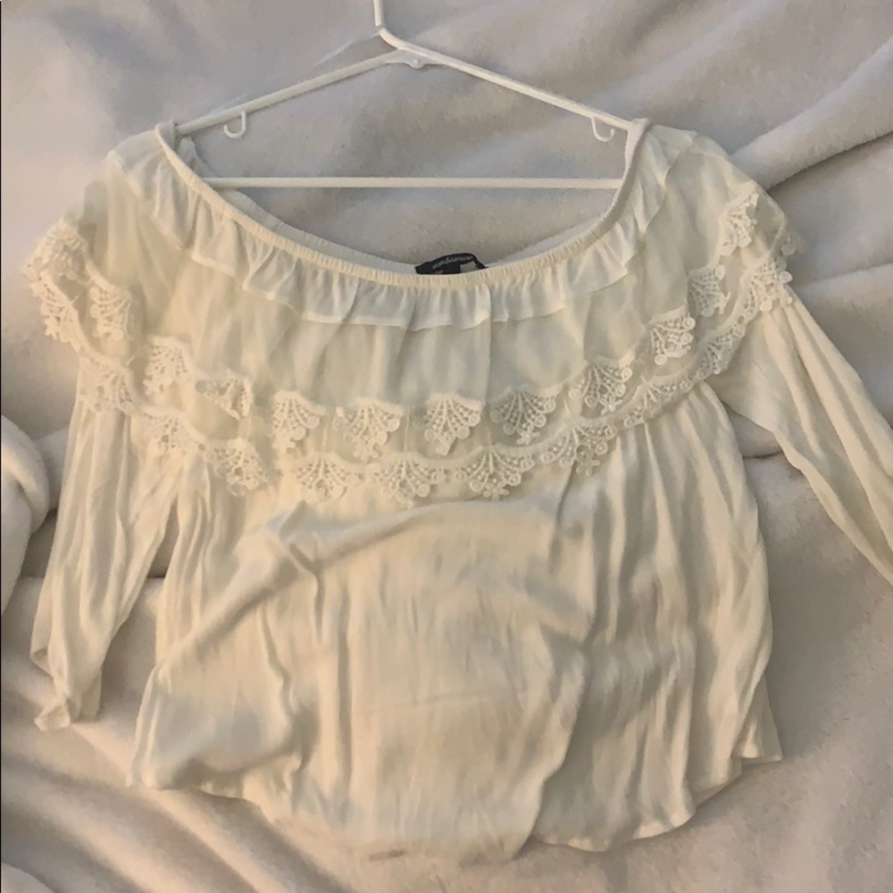 forever 21 white off the shoulder shirt